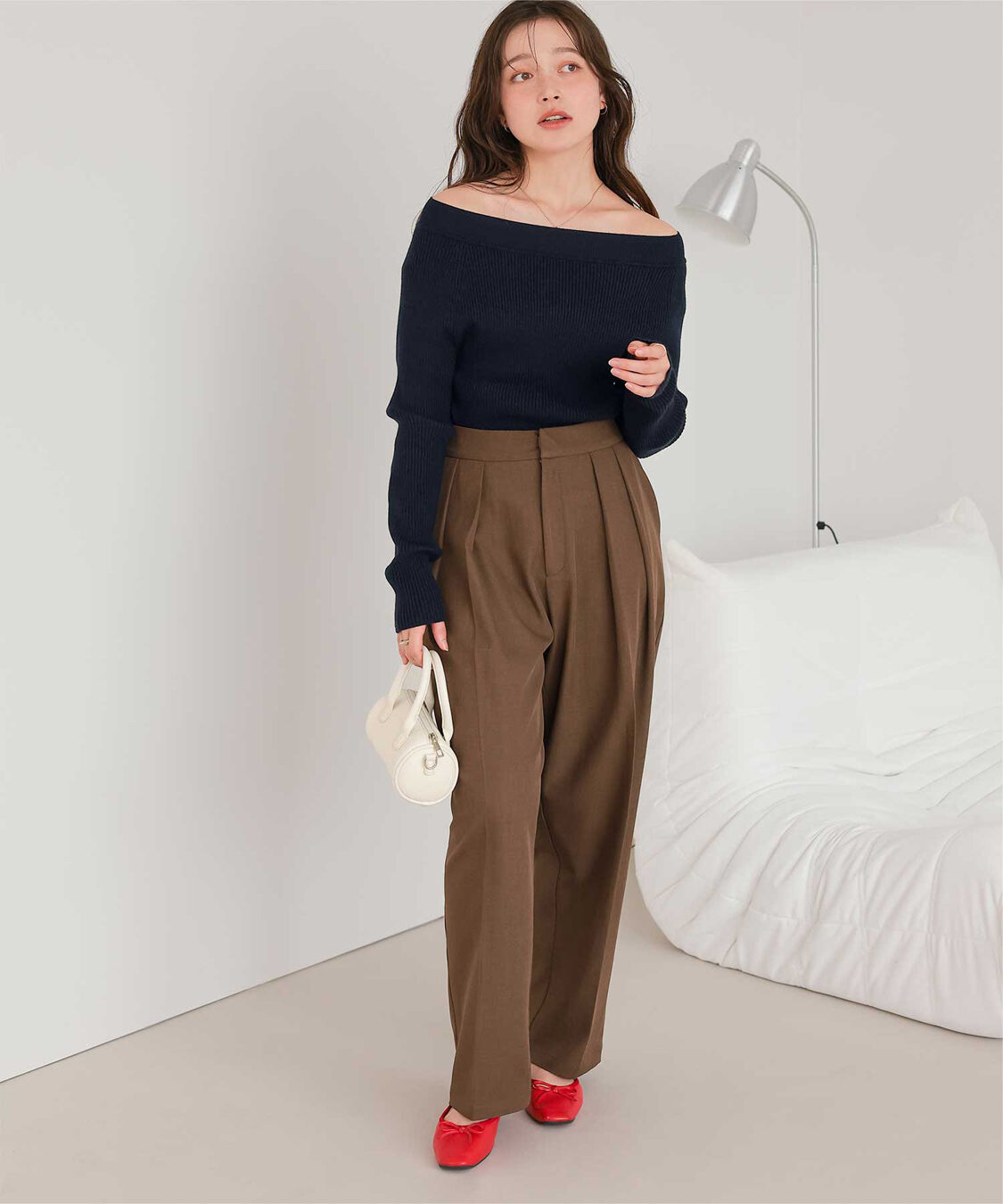 titivate「ウォッシャブルボートネックニット」|ニット・セーター|