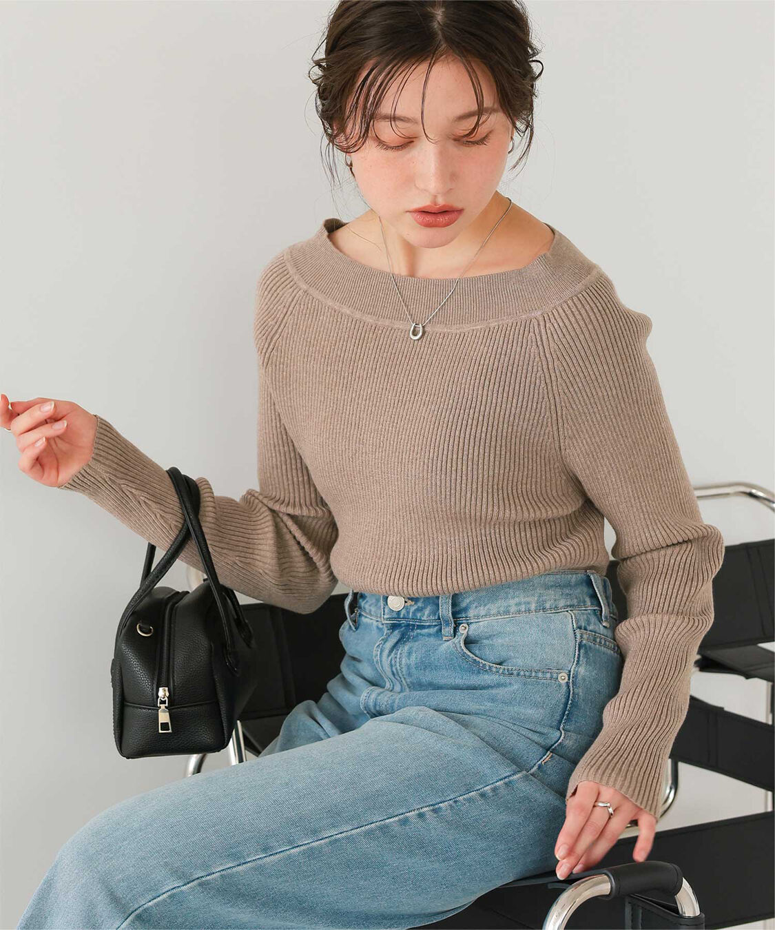 titivate「ウォッシャブルボートネックニット」|ニット・セーター|