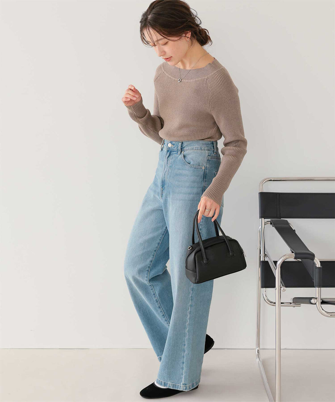 titivate「ウォッシャブルボートネックニット」|ニット・セーター|