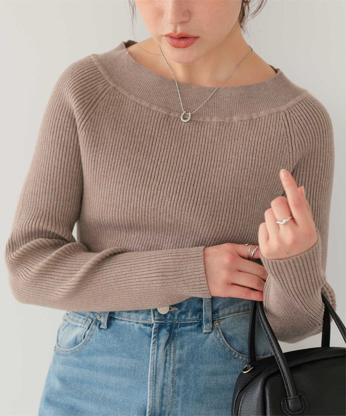 titivate「ウォッシャブルボートネックニット」|ニット・セーター|