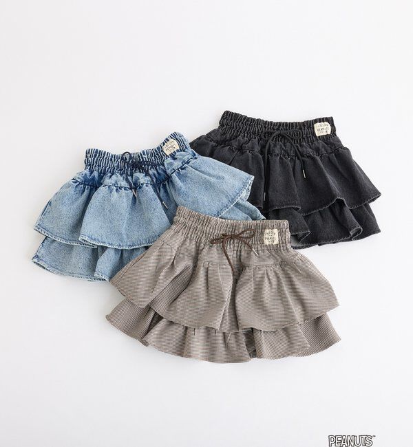  「【PEANUTSコラボ】フリルミニスカート」|スカート|