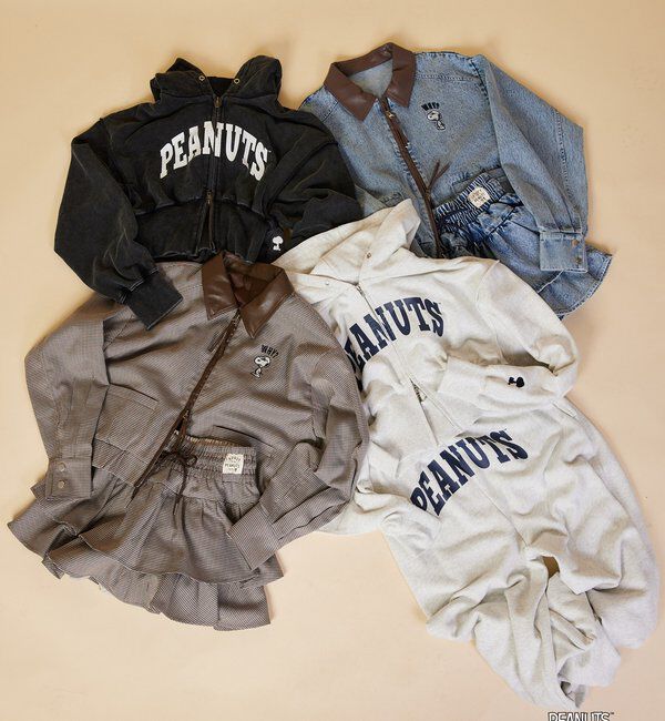  「【PEANUTSコラボ】フリルミニスカート」|スカート|