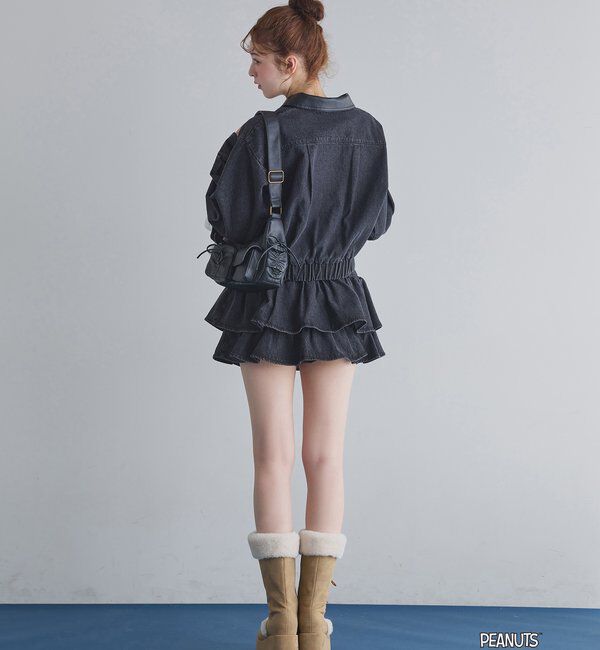  「【PEANUTSコラボ】フリルミニスカート」|スカート|