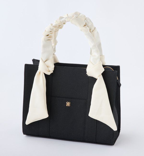  「ギャザーハンドルミニトート」|ショルダー・メッセンジャー|ブラック