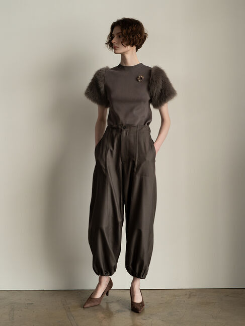 Te chichi「シャイニーツイルパラシュートパンツ《2025Autumn catalog item》」|その他|グレー