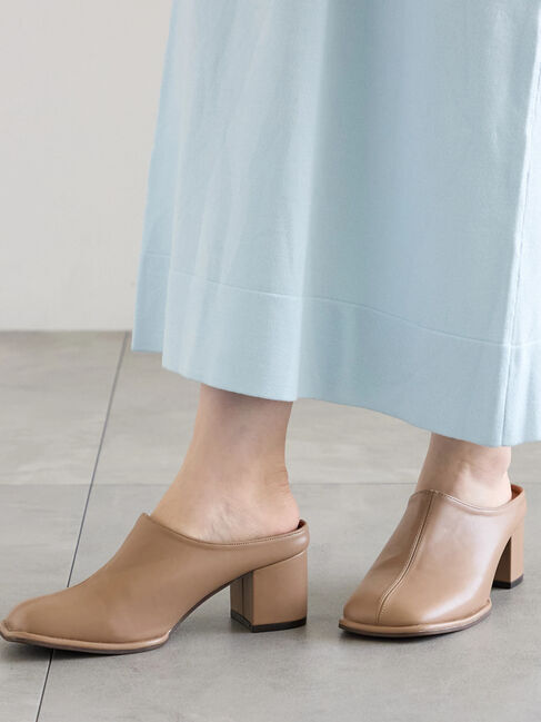 Te chichi「オブリックミュール」|ショートブーツ|ブラウン