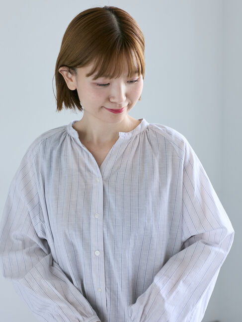 Lugnoncure「アソートスキッパーブラウス」|シャツ・ブラウス|ベージュ