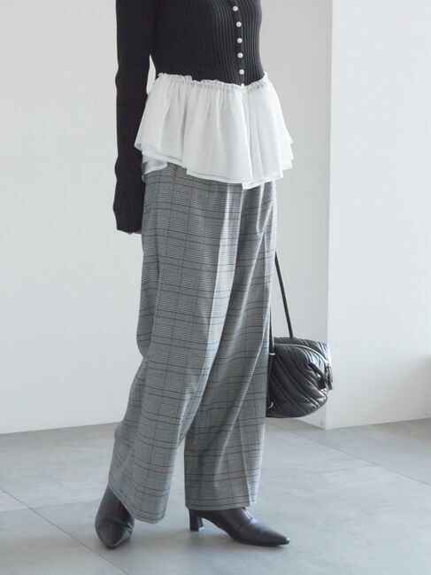 Te chichi「【宮本茉由着用】グレンチェックスラックス」|その他|