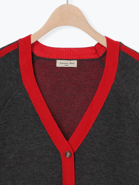 Samansa Mos2「袖ラインVネックカーディガン」|カーディガン|