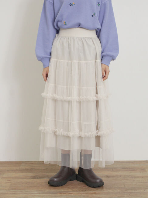 Samansa Mos2「チュールフリルスカート」|スカート|