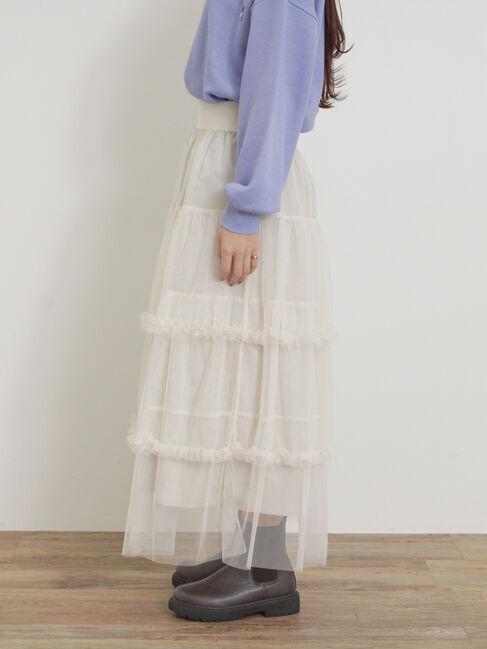 Samansa Mos2「チュールフリルスカート」|スカート|
