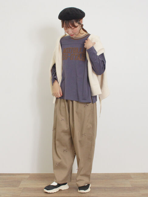 Samansa Mos2「ワッペンロゴスウェット」|Tシャツ・カットソー|