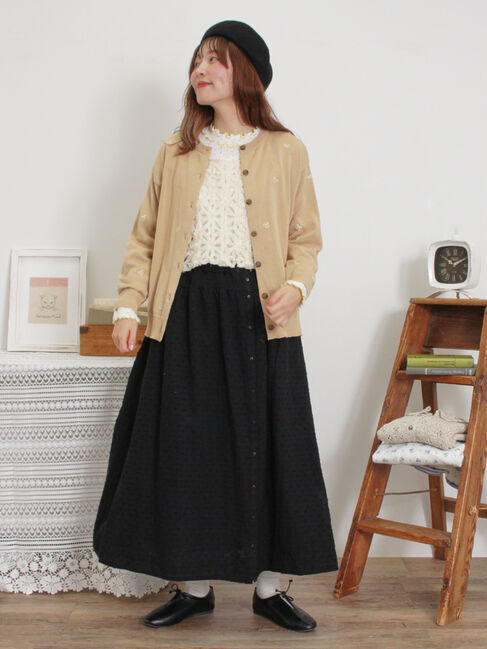 Samansa Mos2「リボン刺繍カーディガン」|カーディガン|