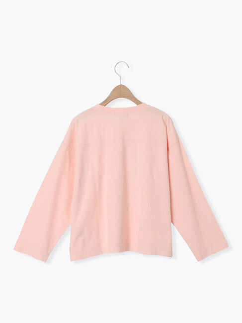 Samansa Mos2「ピグメント加工ロゴ刺繍ロングTシャツ」|Tシャツ・カットソー|