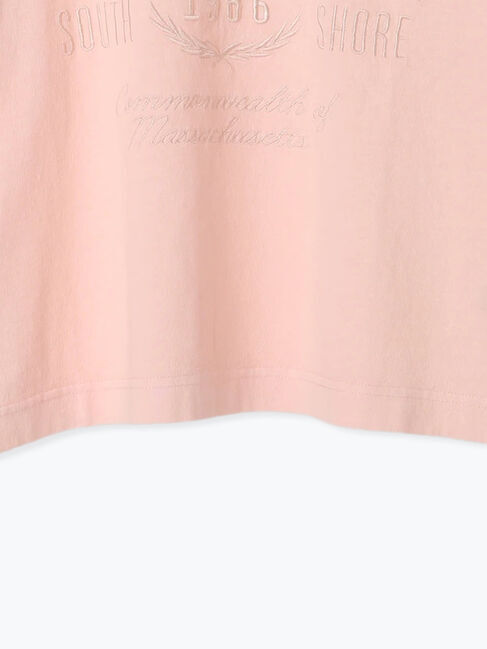 Samansa Mos2「ピグメント加工ロゴ刺繍ロングTシャツ」|Tシャツ・カットソー|