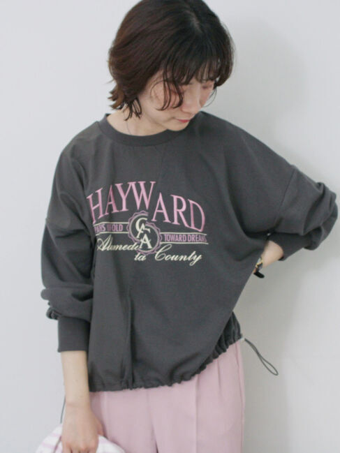 Samansa Mos2 blue「異素材切替リメイク風プルオーバー」|Tシャツ・カットソー|