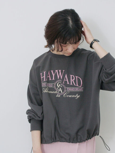 Samansa Mos2 blue「異素材切替リメイク風プルオーバー」|Tシャツ・カットソー|