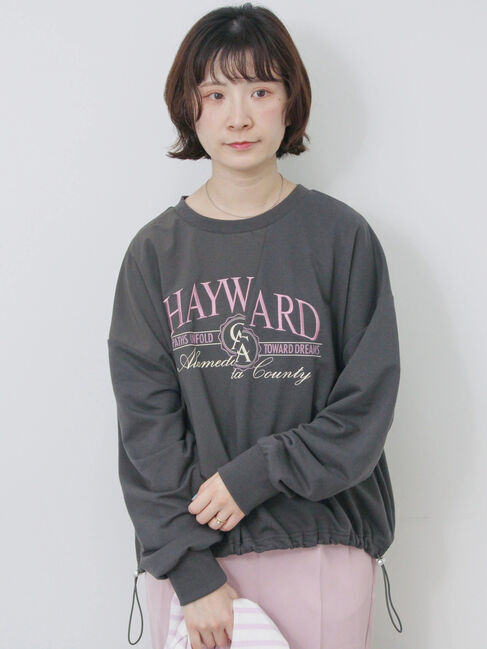 Samansa Mos2 blue「異素材切替リメイク風プルオーバー」|Tシャツ・カットソー|