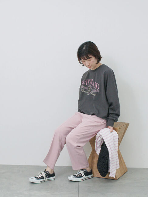 Samansa Mos2 blue「異素材切替リメイク風プルオーバー」|Tシャツ・カットソー|