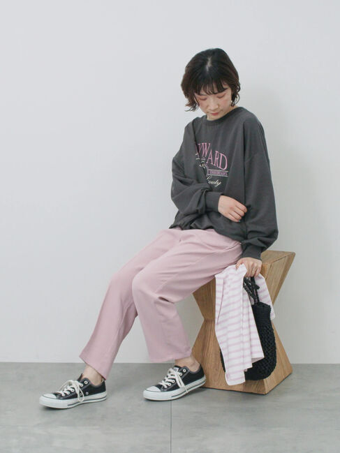 Samansa Mos2 blue「異素材切替リメイク風プルオーバー」|Tシャツ・カットソー|