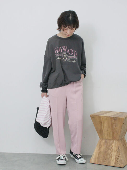 Samansa Mos2 blue「異素材切替リメイク風プルオーバー」|Tシャツ・カットソー|