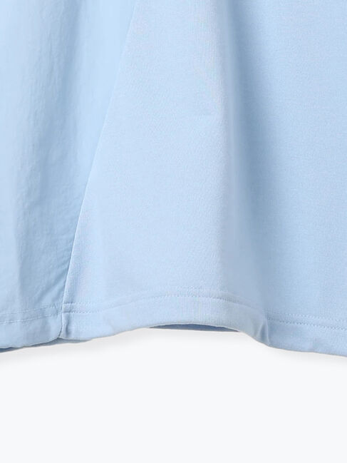 Samansa Mos2 blue「異素材切替リメイク風プルオーバー」|Tシャツ・カットソー|