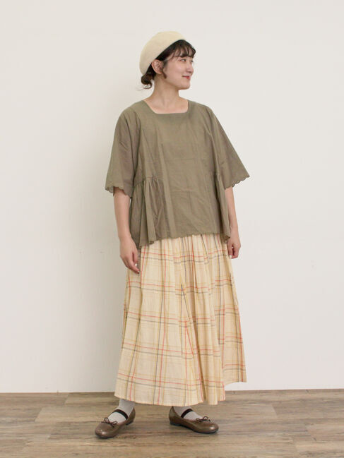 Samansa Mos2「◎裾スカラップブラウス」|シャツ・ブラウス|