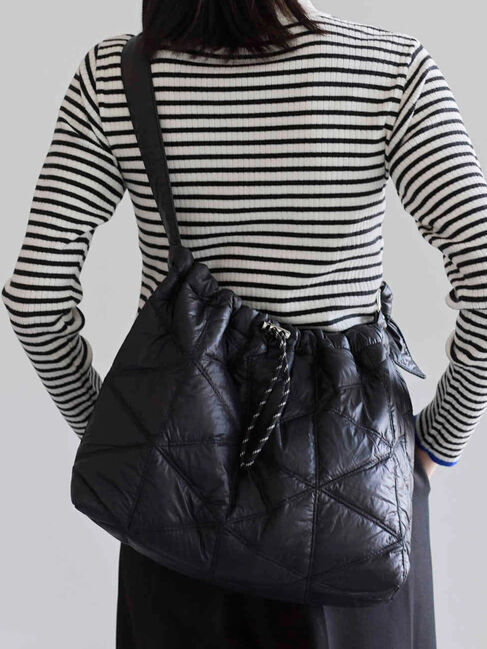 Samansa Mos2 blue「キルティングバッグ」|その他|ブラック