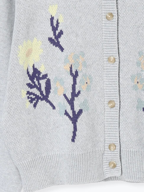 Samansa Mos2「花柄ジャカードカーディガン」|カーディガン|