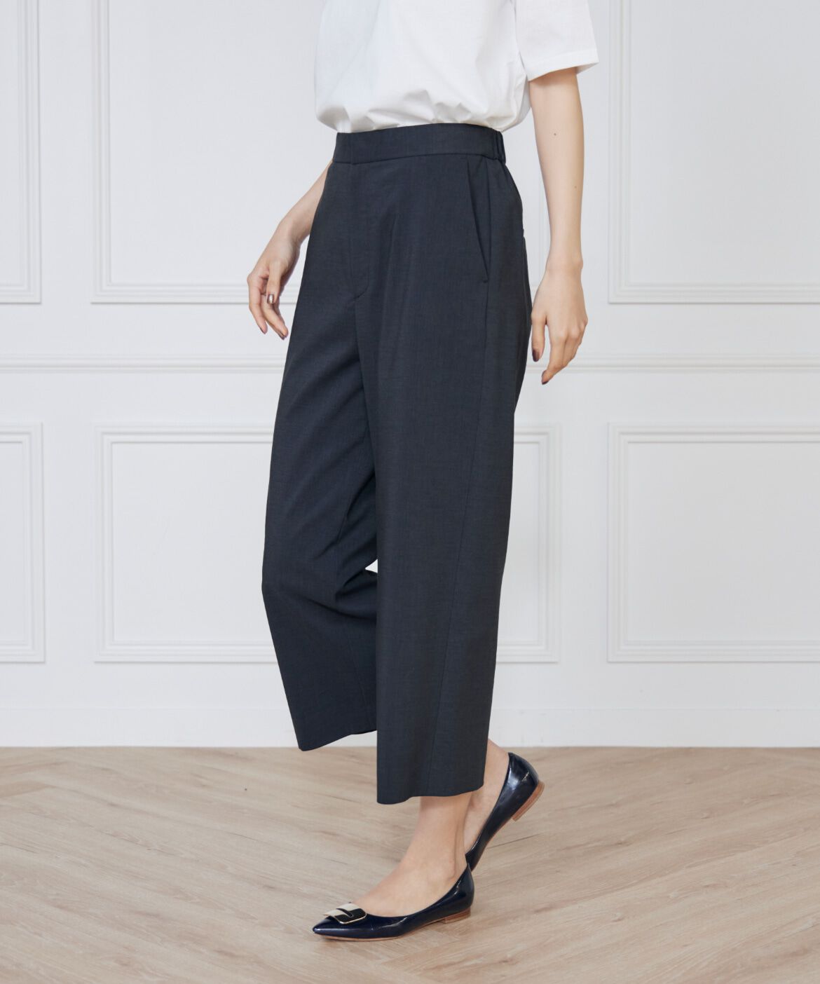 7-IDconcept.「《大きいサイズ》リネン混ワイドクロップトパンツ」|その他|