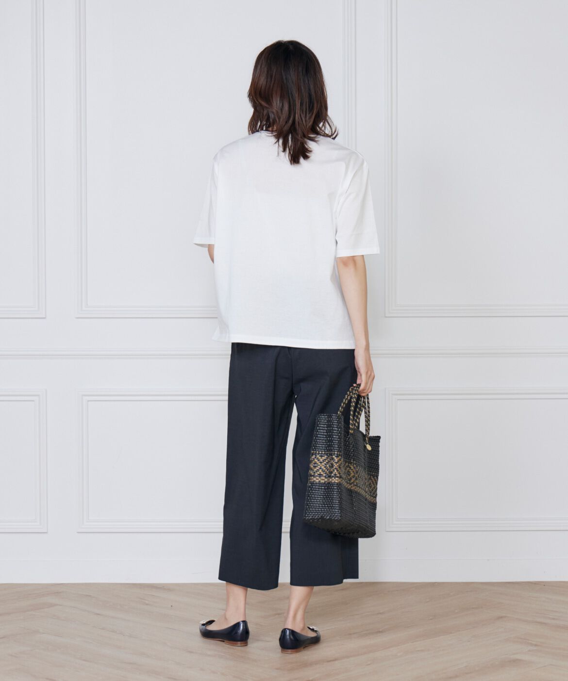 7-IDconcept.「《大きいサイズ》リネン混ワイドクロップトパンツ」|その他|