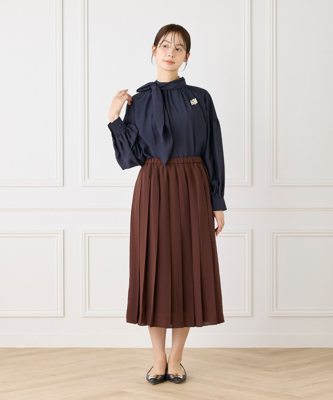 Le Souk「《大きいサイズ》プリーツスカート」|スカート|