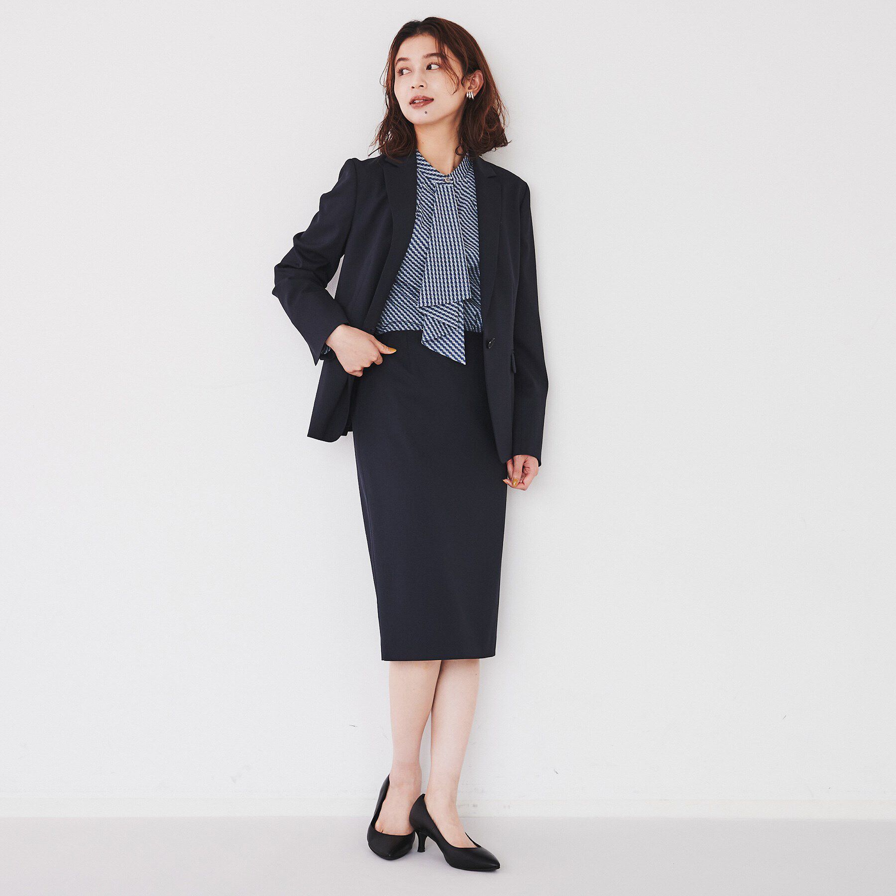 UNTITLED「【洗える通勤スーツ】レジェールギャバ ストレッチテーラードジャケット」|テーラードジャケット|