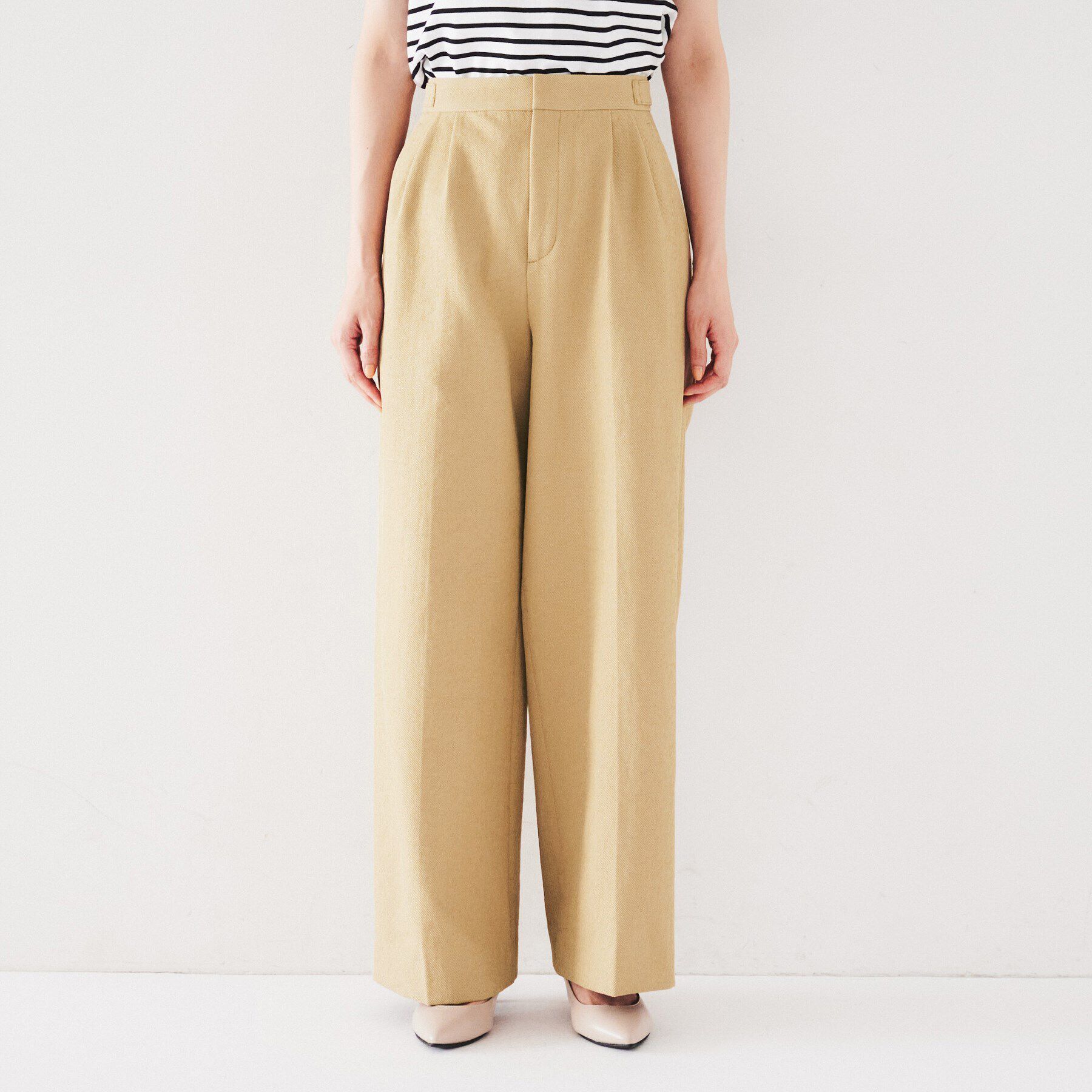 UNTITLED「【洗える/ドライタッチ】センタープレス ワイドパンツ」|その他|