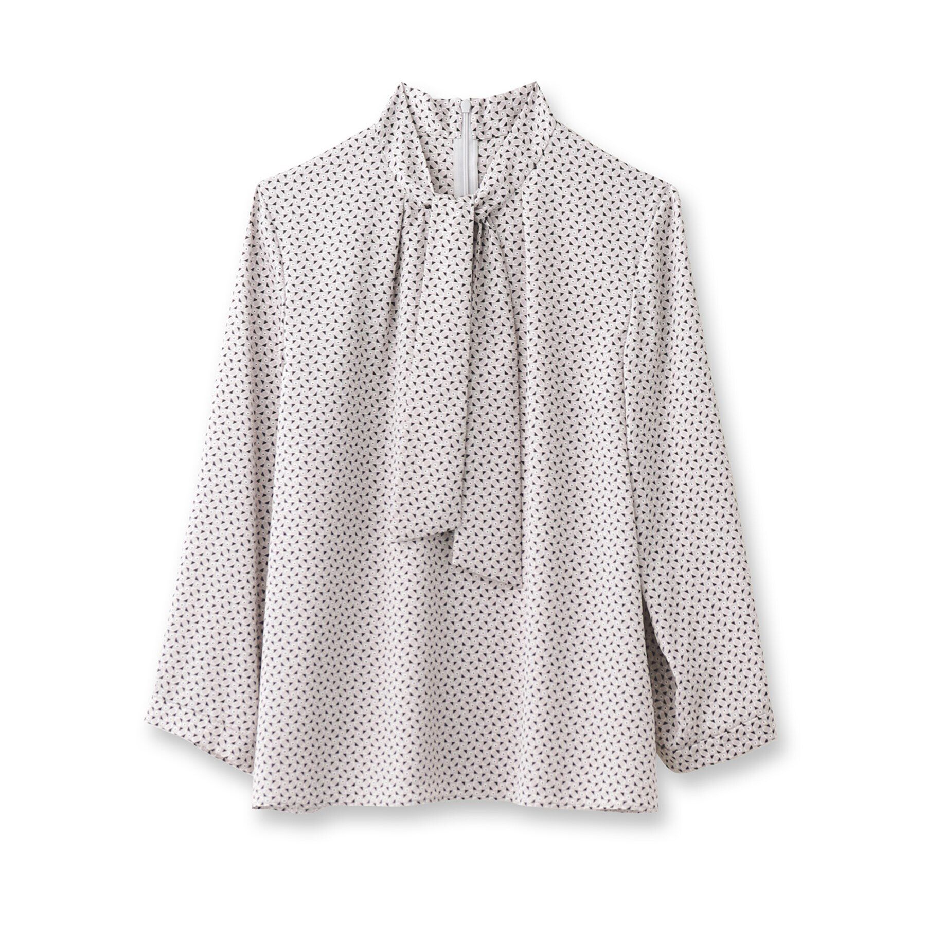UNTITLED「【通勤スーツ/入卒/セレモニー】幾何柄ボウタイブラウス」|シャツ・ブラウス|