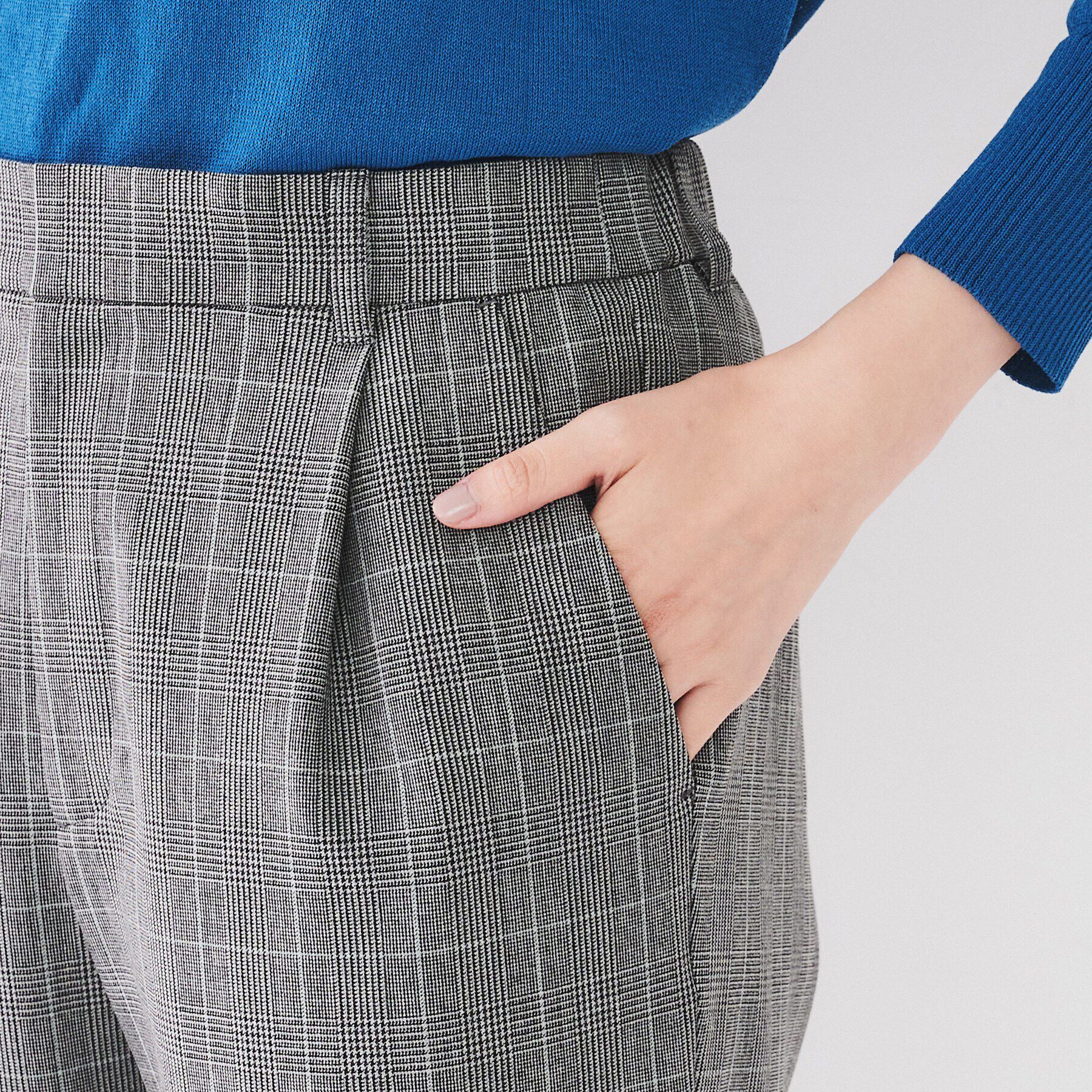 UNTITLED「【ストレッチ/後ろウエストゴム】タックテーパードパンツ」|その他|