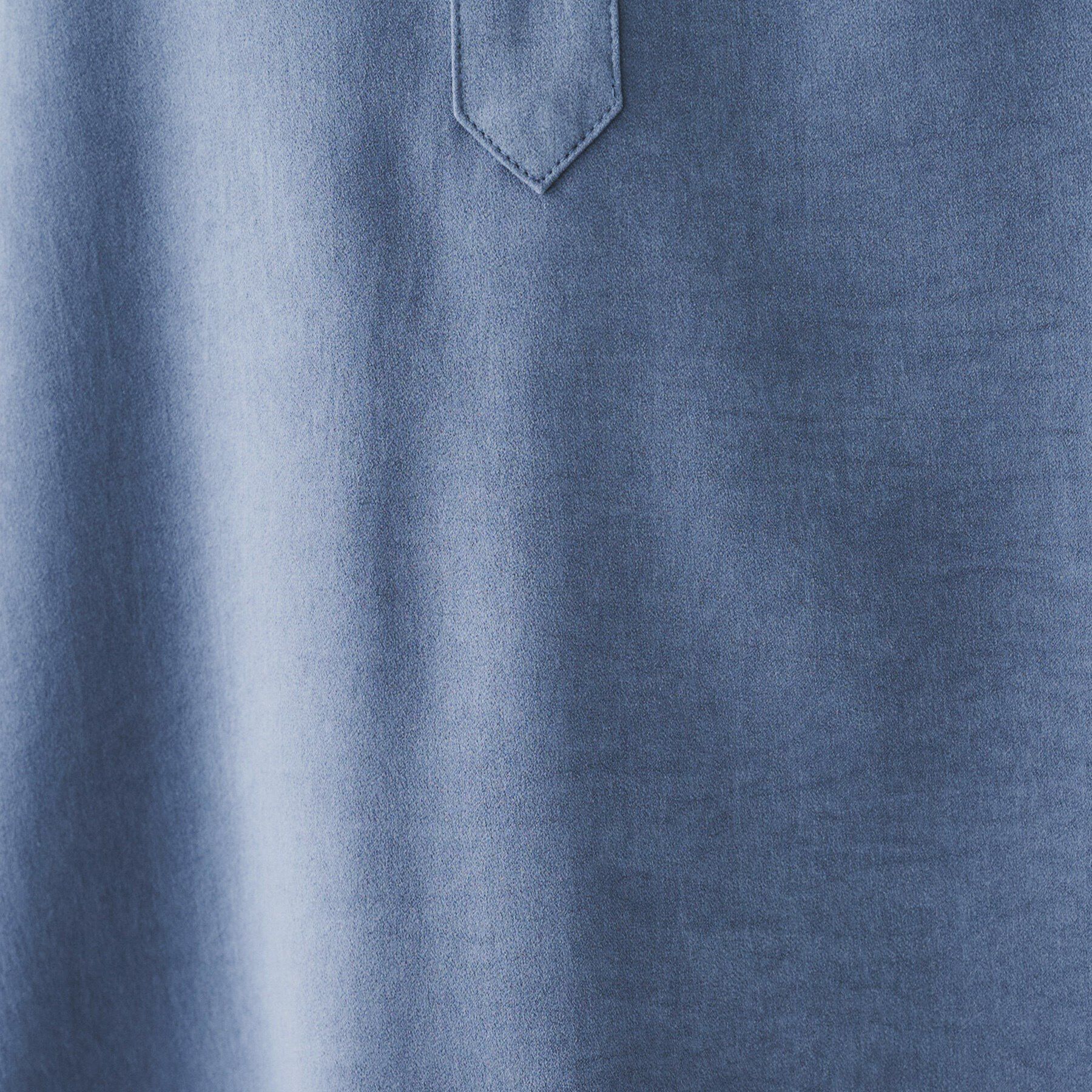 UNTITLED「【洗える/バンドカラー】フェイクスエードサテンブラウス」|シャツ・ブラウス|