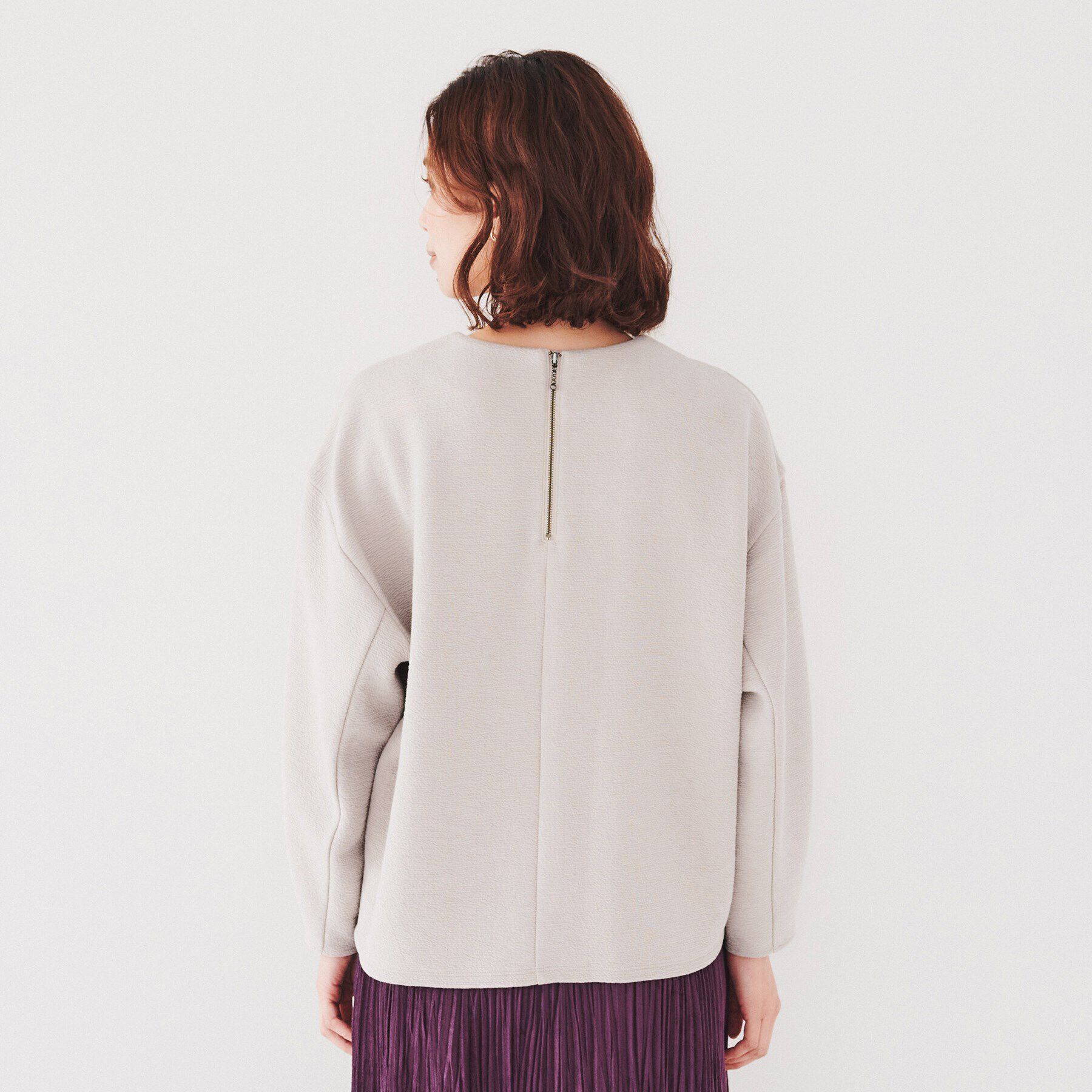 UNTITLED「【洗える】ウェーブ調ジャージトップス」|Tシャツ・カットソー|