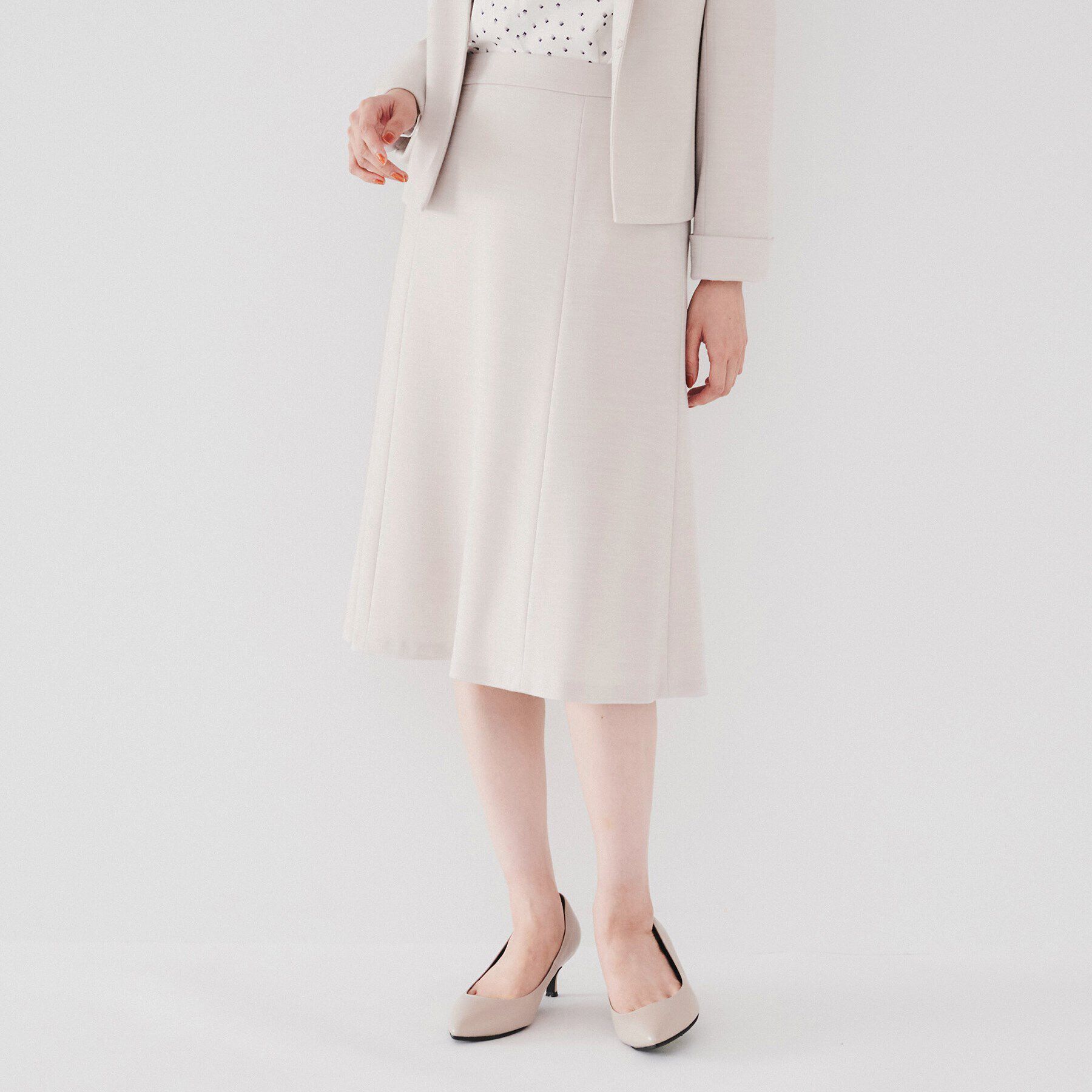 UNTITLED「【通勤スーツ】ウール混ジャージ マーメイドスカート」|スカート|