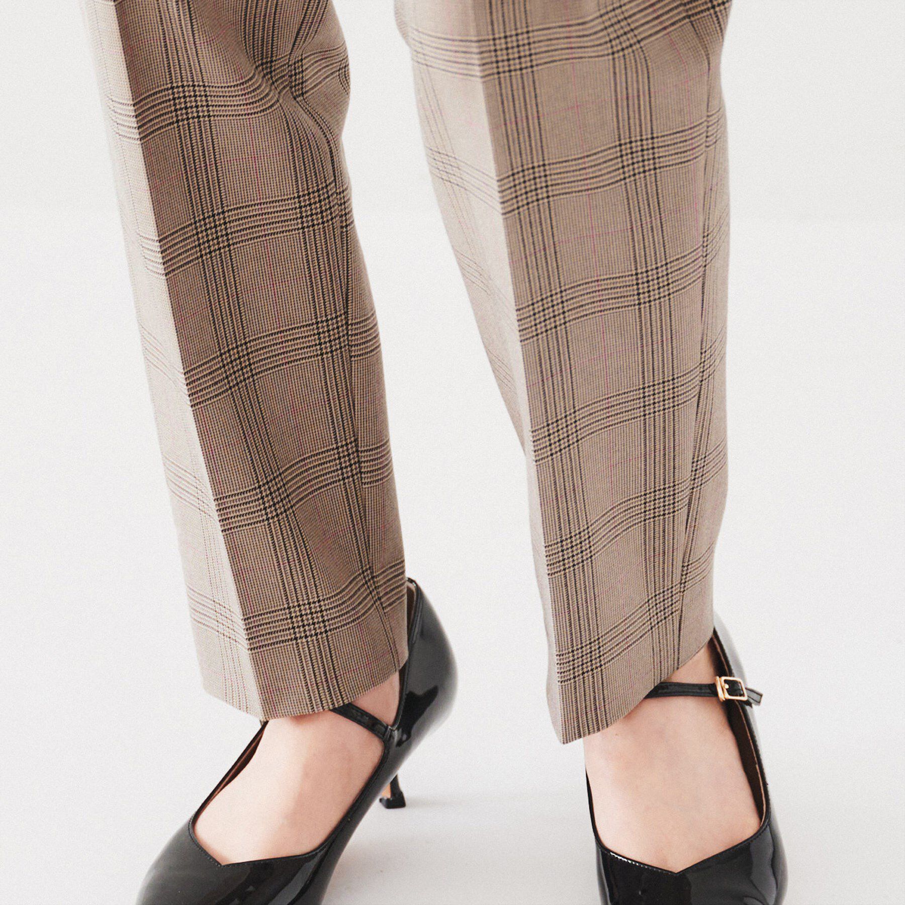 UNTITLED「【裏起毛/後ろウエストゴム/日本製】タックなしテーパードパンツ」|その他|