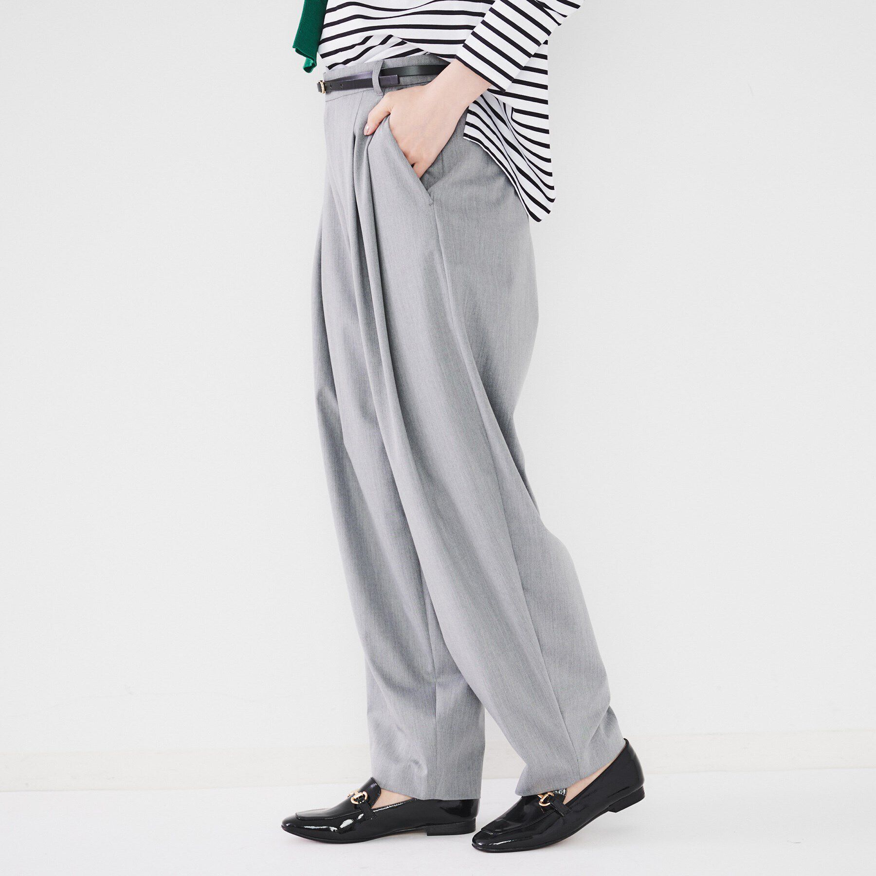 UNTITLED「【腰周りゆったり/日本製/洗える】2WAYストレッチカーブパンツ」|その他|