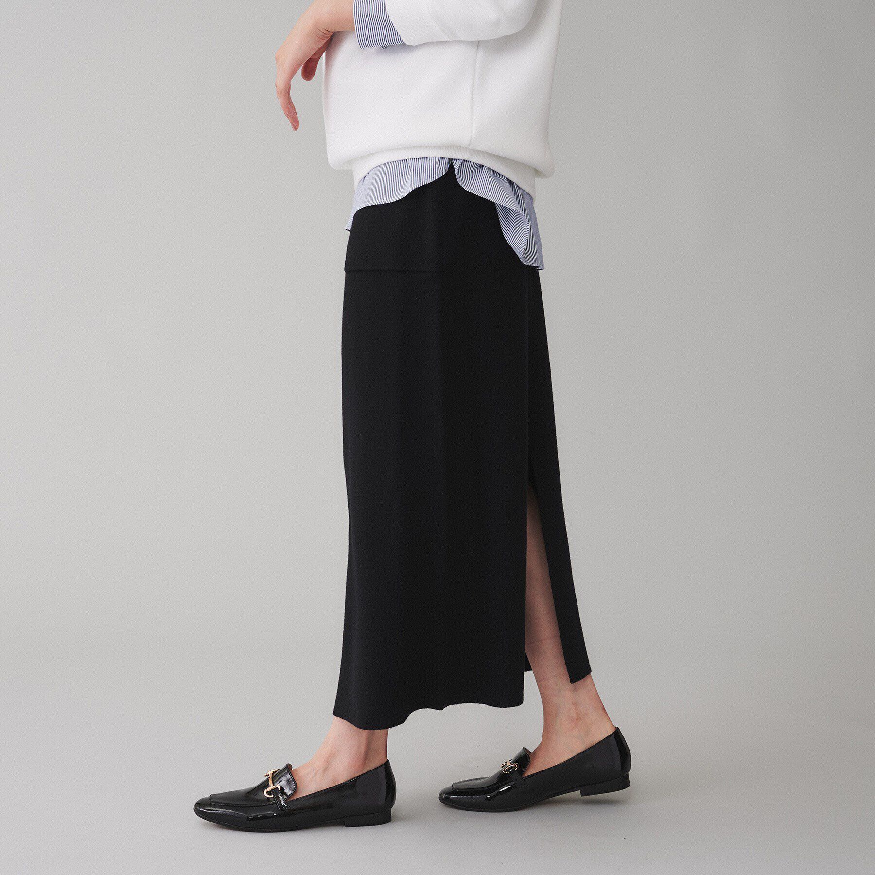 UNTITLED「【Liyoca】ミラノリブロングスカート」|スカート|