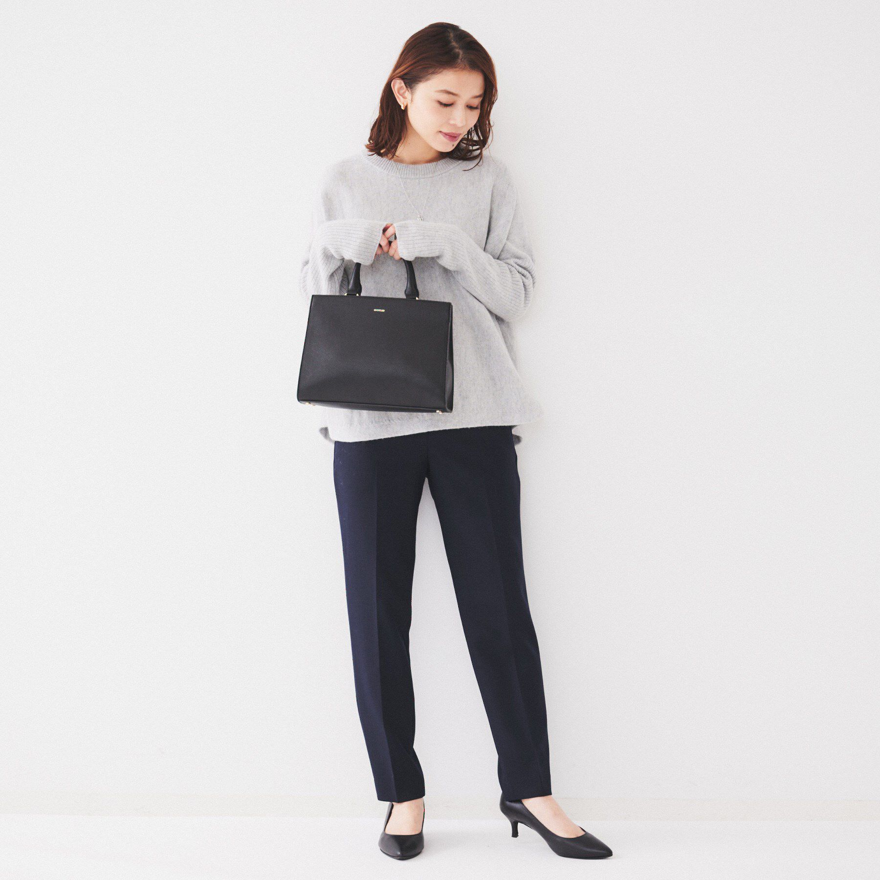 UNTITLED「【後ろウエストゴム/洗える】2WAYストレッチテーパードパンツ」|その他|