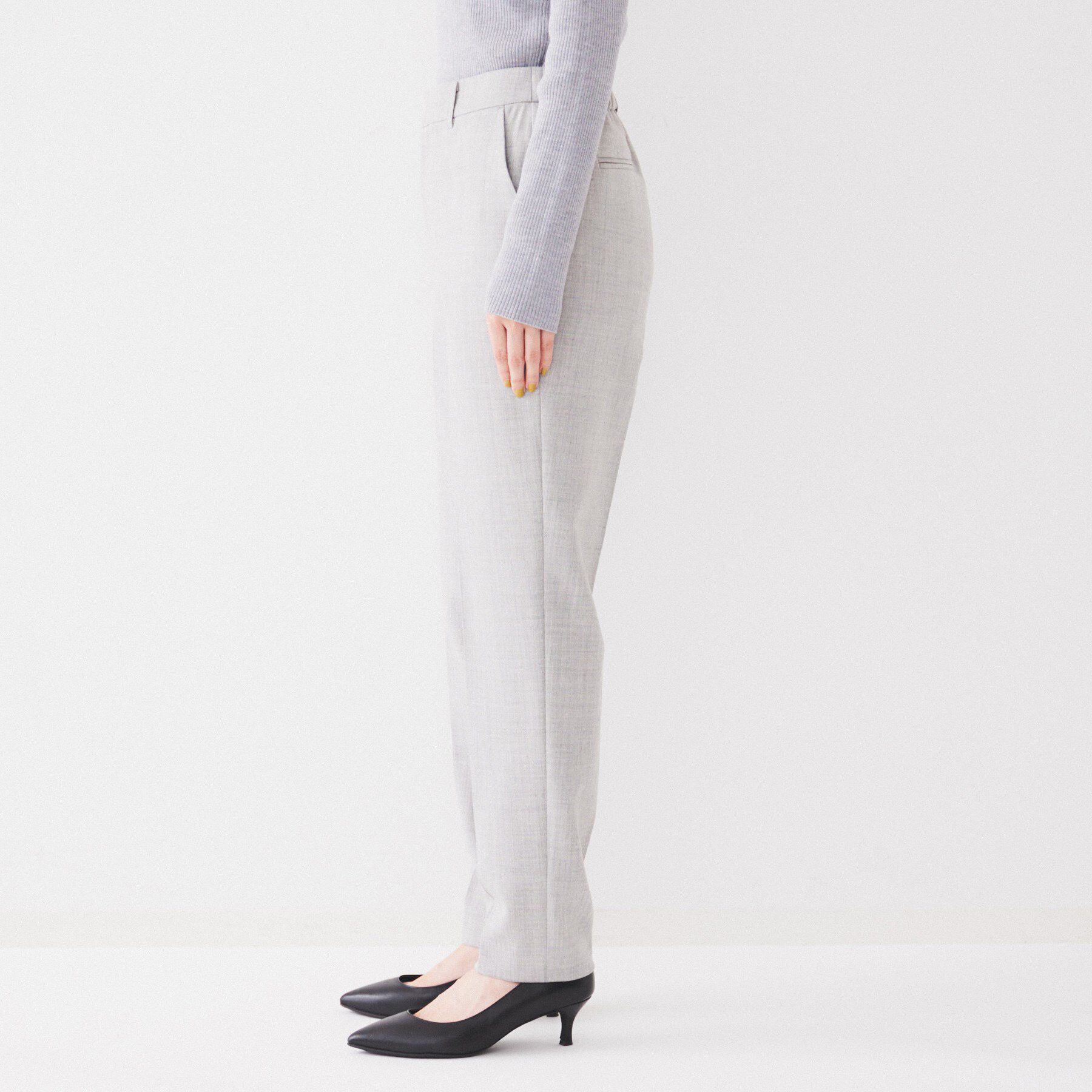 UNTITLED「【後ろウエストゴム/洗える】2WAYストレッチテーパードパンツ」|その他|