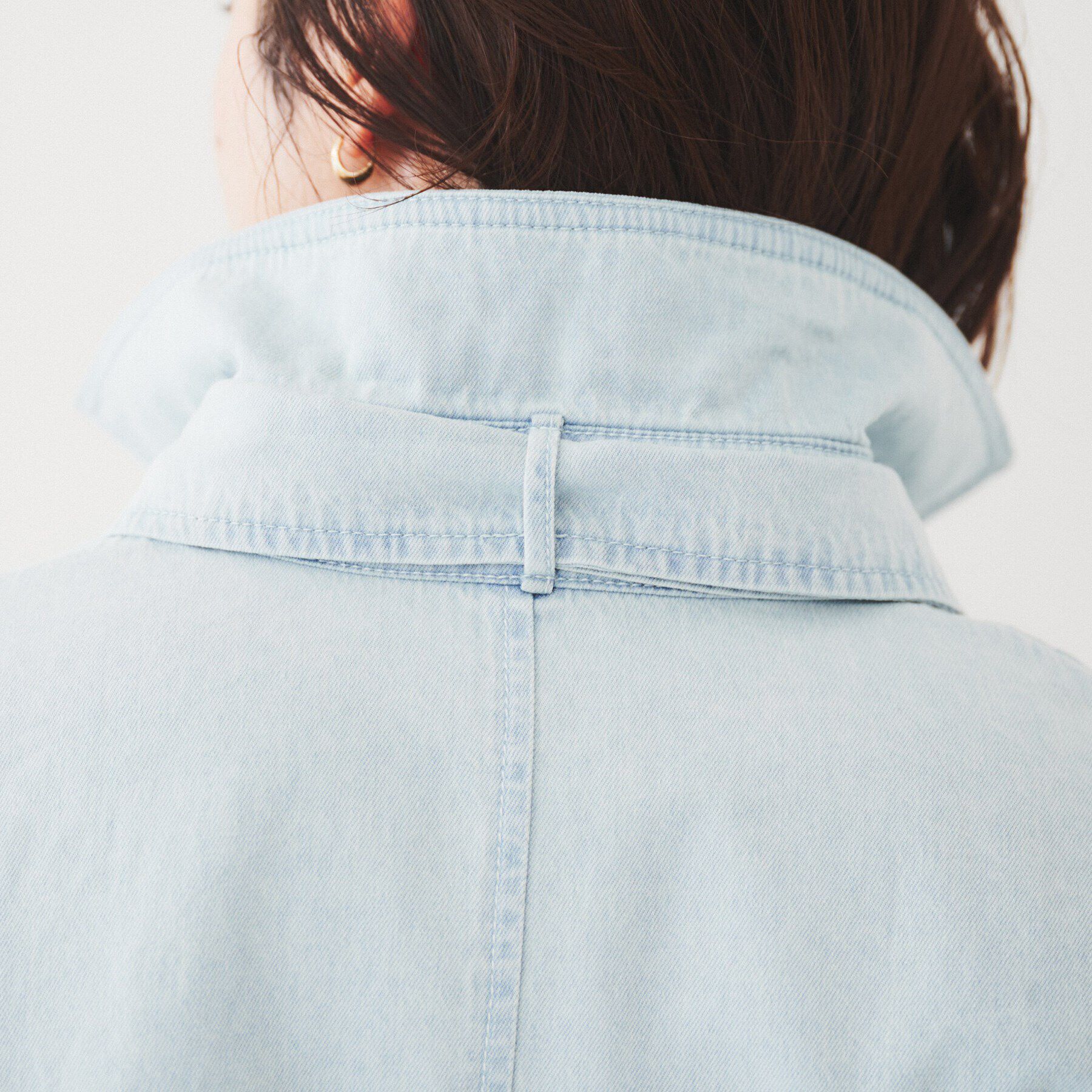 UNTITLED「ボウタイ付きデニムシャツ」|シャツ・ブラウス|