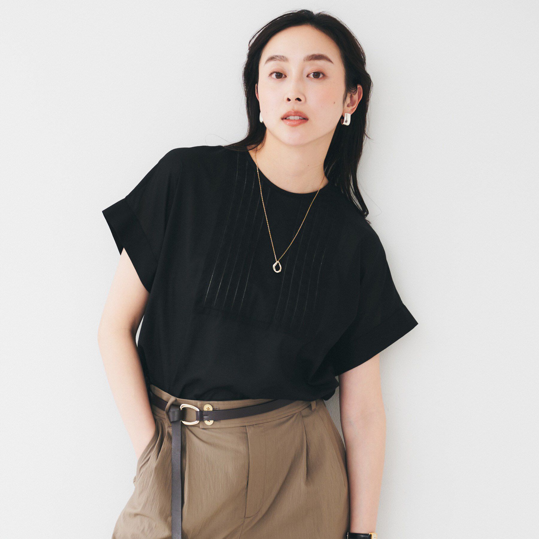 UNTITLED「【洗える】コットンピンタックブラウス」|シャツ・ブラウス|