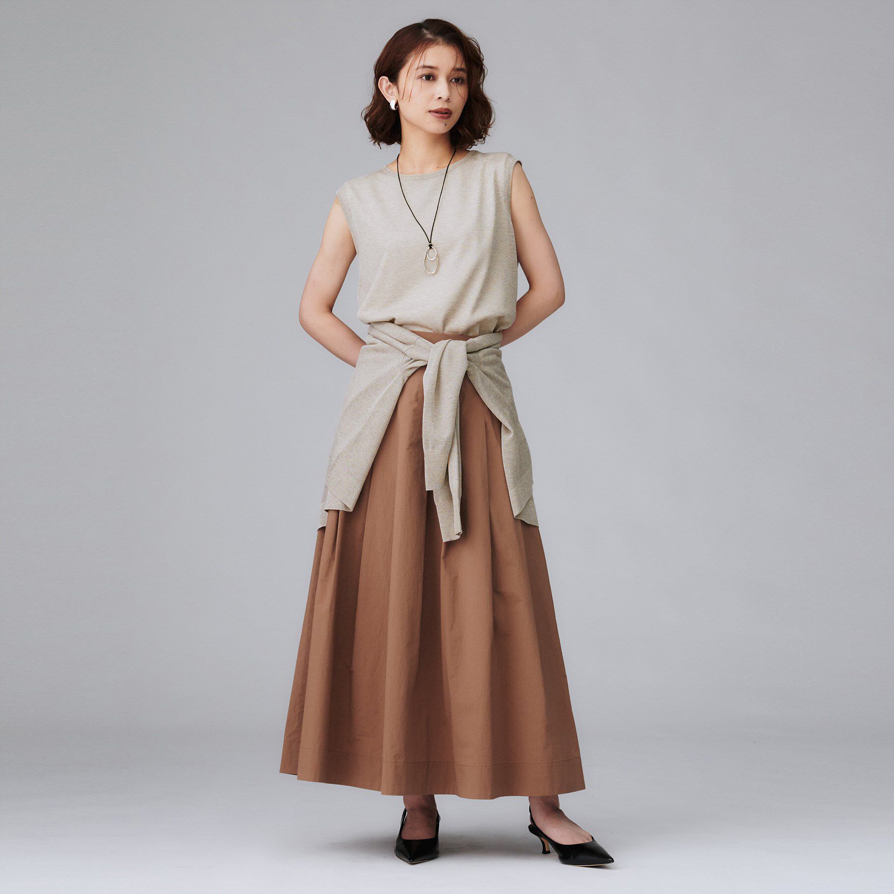 UNTITLED「【前後2WAY/アンサンブル可/ゆったり】シアーカーディガン」|カーディガン|