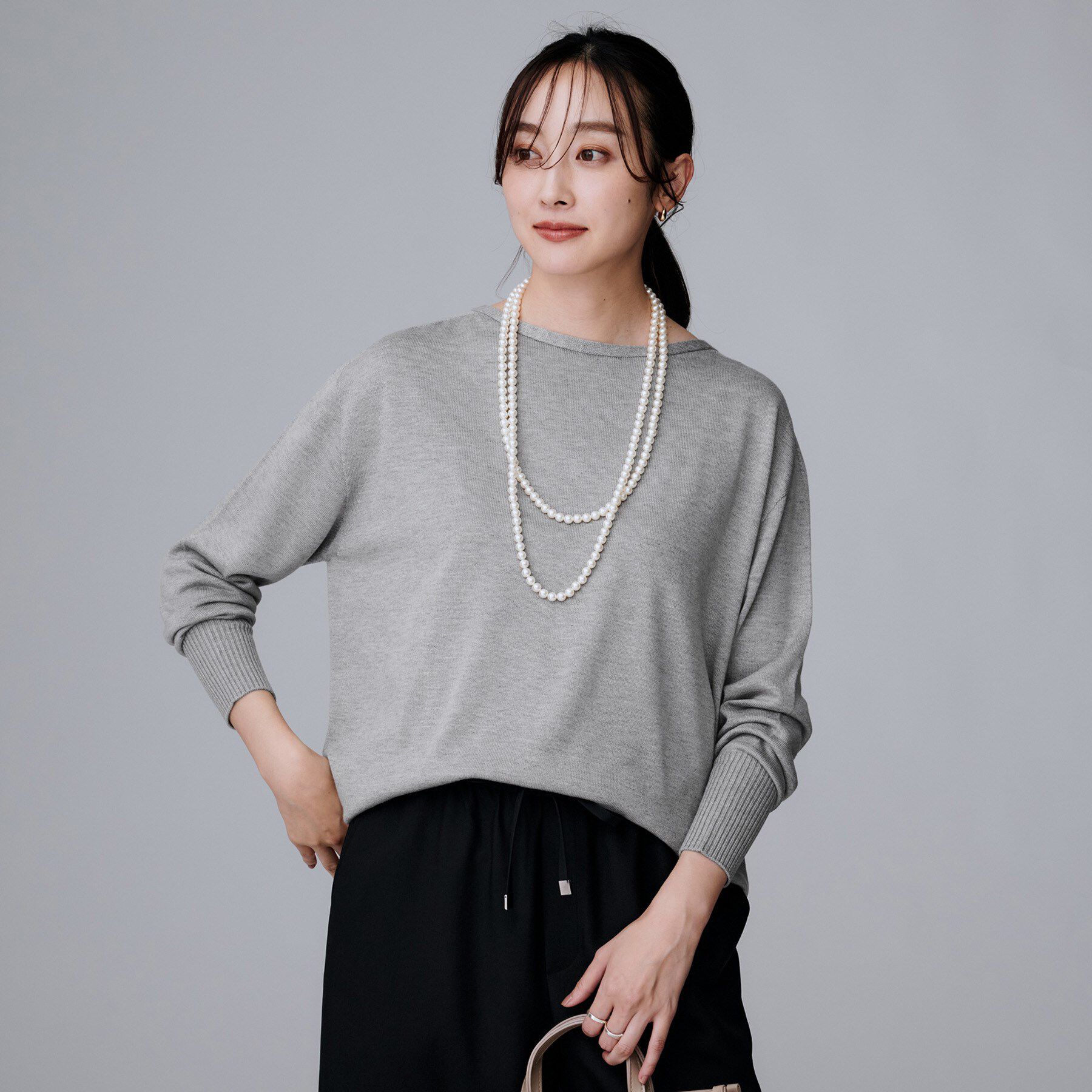 UNTITLED「【8色展開/体型カバー】魅せるタイムレスニット」|ニット・セーター|