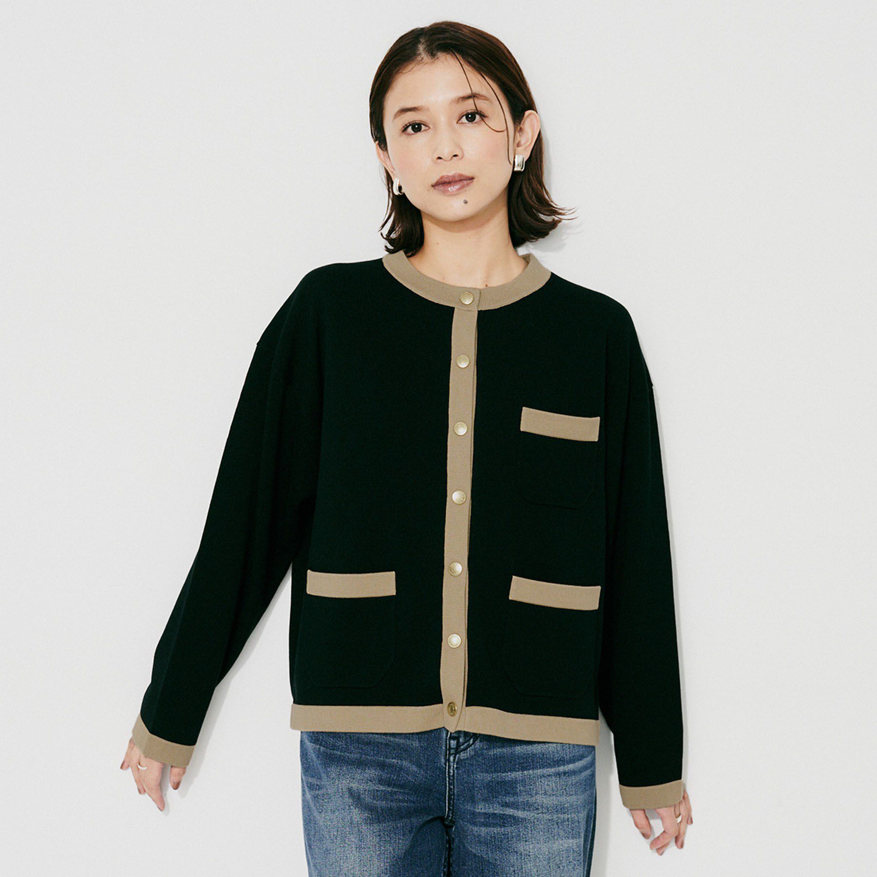 UNTITLED「【TRADITIONAL WEATHERWEAR】ARKLEY KNIT カーディガン」|カーディガン|ブラック(519)