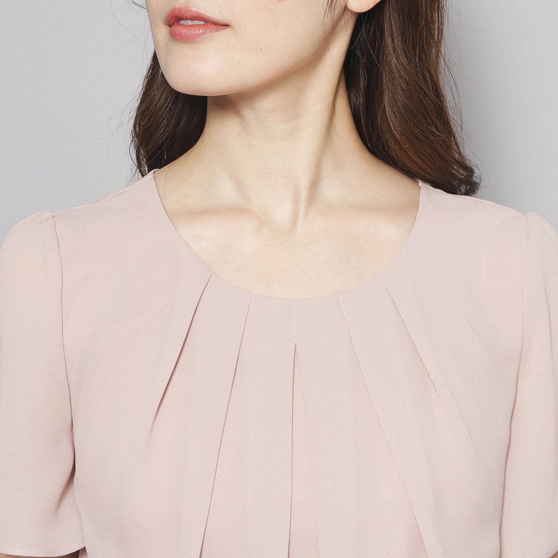 COUP DE CHANCE「【洗える／日本製】フロントタック半袖デザインブラウス」|シャツ・ブラウス|